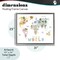 Stupell Industries Map Of World Pastel Animals Floating Frame, design by Carla Daly